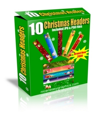 Product picture 10 Christmas Headers With Private Label Rights