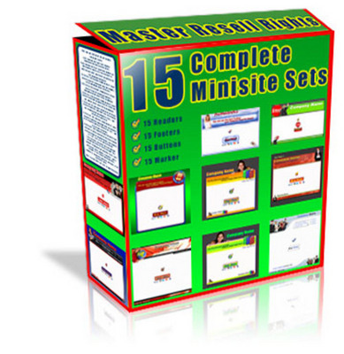 Product picture 15 Complete MiniSite Sets With Master Resale Rights